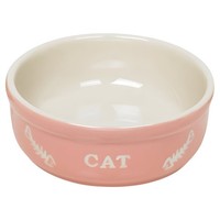 Nobby Keramikschale FüR Katzen, Rosa/Beige, 13,5 Cm, Napf Cat