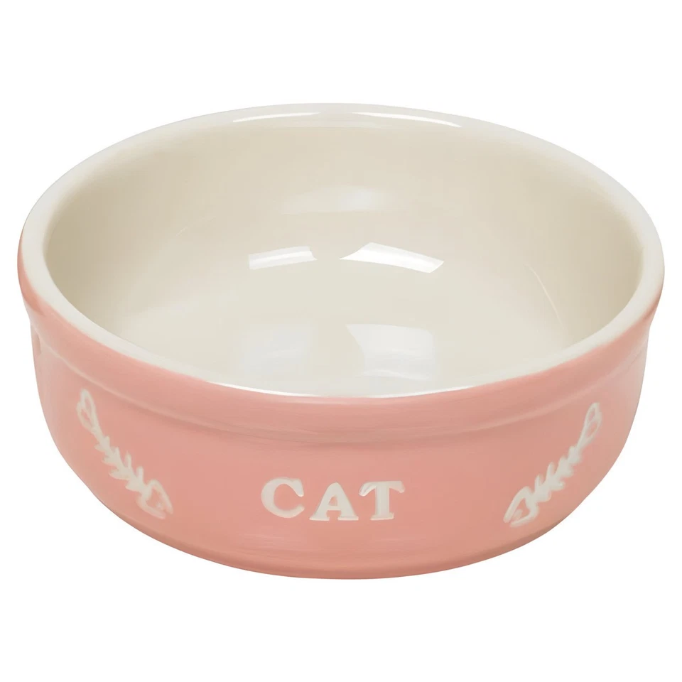 Nobby Keramikschale für Katzen, rosa/beige, 13,5 cm, Napf Cat - Bild 1 von 1