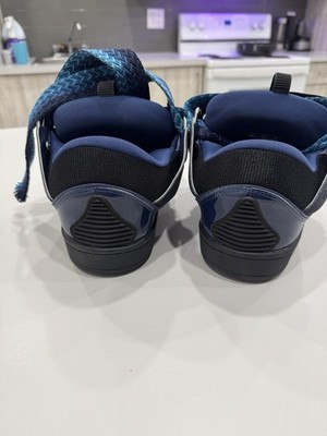 Designer Lanvins Curbs Men's Shoes Size 11 Blue Excellent