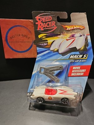 2007 Mattel Hot Wheels Speed Racer Mach 5 With Saw Blades NIP
