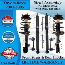 Kyb Oem Front Struts Rear Shocks Wsway Bar 2001-2005 Toyota Rav4 9 Yrwarranty