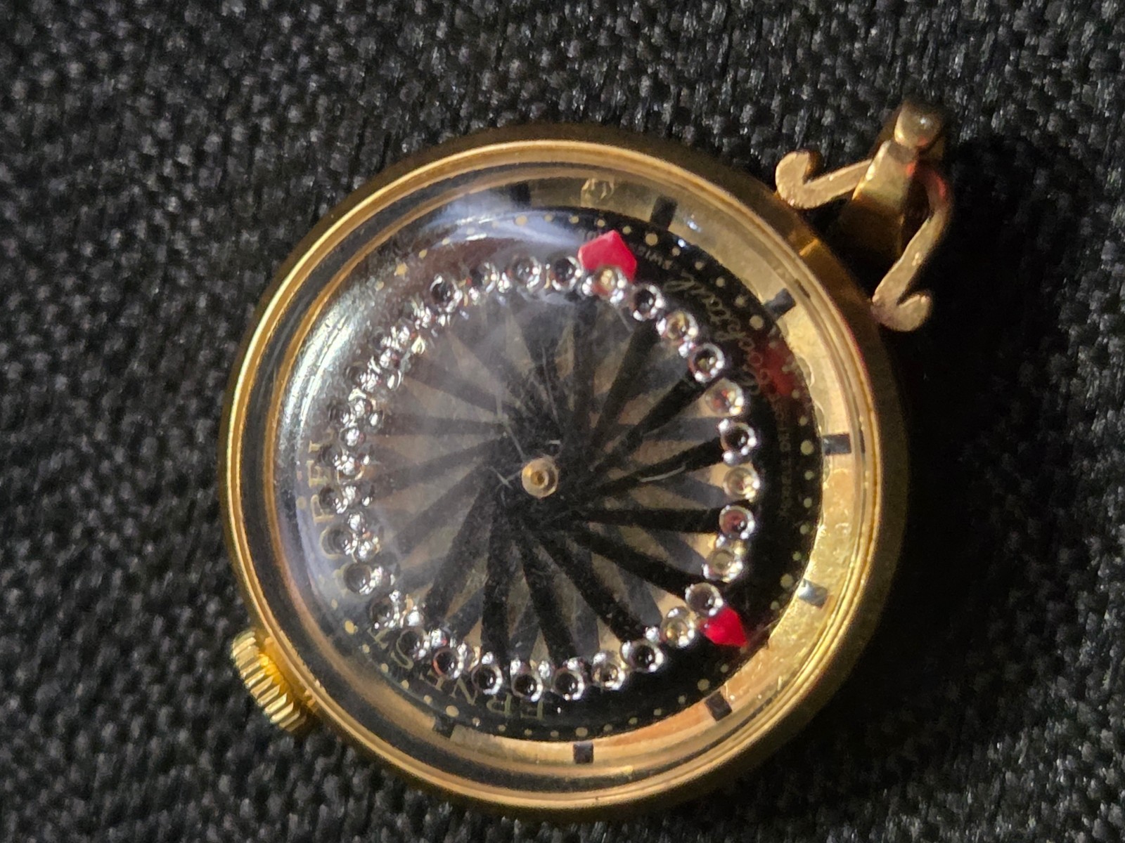 Ernest Borel Cocktail Kaleidoscope Pendant Necklace Watch - GREAT CONDITION!!!