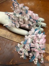 vintage 1940s lilies of the valley flowers 2 bundles 12 branches pink Japan