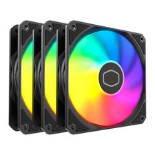 Image of 120mm Cooler Master Masterfan MF120 Lite ARGB, Triple Pack, Black, 9 Blade, 1750