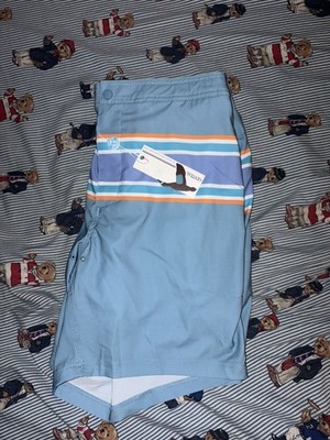 Gen Teal Men's M Performance Swim Shorts Pockets Stretch Quick Dry Lined NWT
