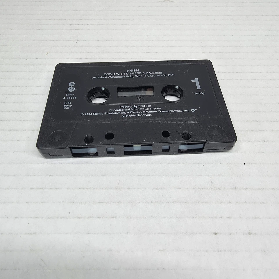 VTG Phish Down With Disease / NO2 Cassette Single 1994 Elektra 64535 Promo Rare Foto 3 de 4