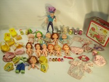 Vintage Strawberry Shortcake Dolls pets Furniture lunch box clothes TLC lot