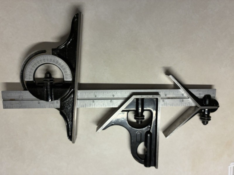Starrett 12" Combination Square Set Center Protractor Hardened Made in USA