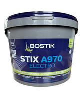 Flooring Adhesive for Textile, Rubber, Linoleum, Bostik Stix A970 Electro 12kg