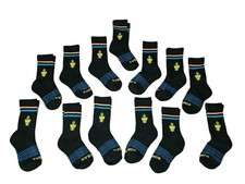 LOT OF 13 Pairs NWOT Bombas Youth Black Calf Socks Extra Small X-Small kids