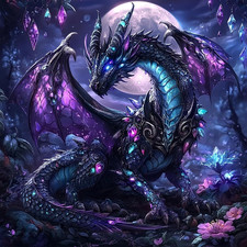 Diamonds Painting Kits for Adults, 5D Dragon Diamond Art Kits for Beginners, DIY