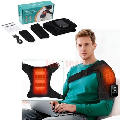 Heated Shoulder Electric Wrap Shoulder Heating Pads Massager Vibration  Massage | eBay
