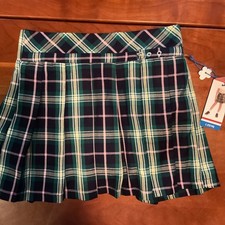 Limited Too Girls Plaid Pleated Skirt with Undershorts Size 12/14