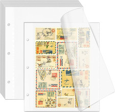 25 Sheets/50 Pages Photo Album Pages for 3 Ring Binder, Self Adhesive Scrapbooki