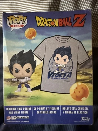 Funko Pop Tees XL Shirt Metallic Vegeta Box Lunch Exclusive Dragon Ball Z