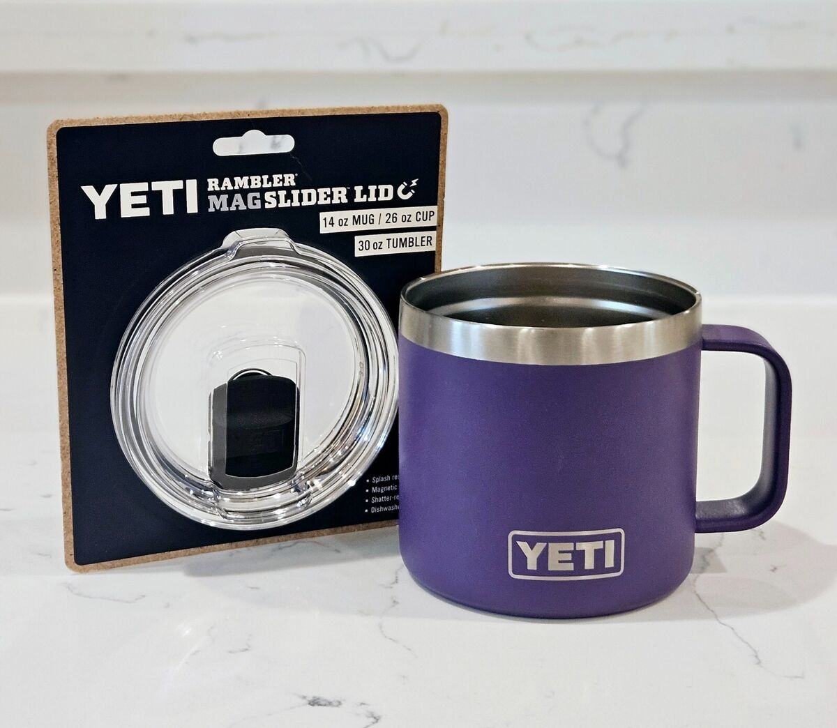YETI Rambler 14 Oz Mug + Magslider Lid- Peak Purple YETI Rambler 14 Oz Mug + Magslider Lid- Peak Purple