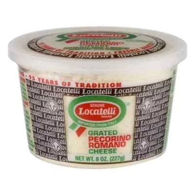 Locatelli Grated Pecorino Romano 8 oz Cup