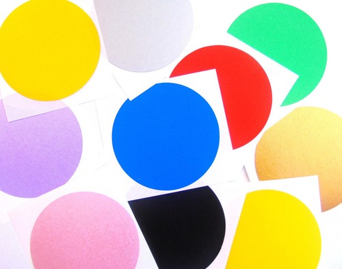 Large 65mm Round Circular Coloured Sticky Labels, Dot Stickers Mixed Colours - Picture 2 of 9