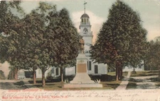 Postcard 1908 Soldiers Monument & Baptist Church, Warner, N.H. VTG VPC01.