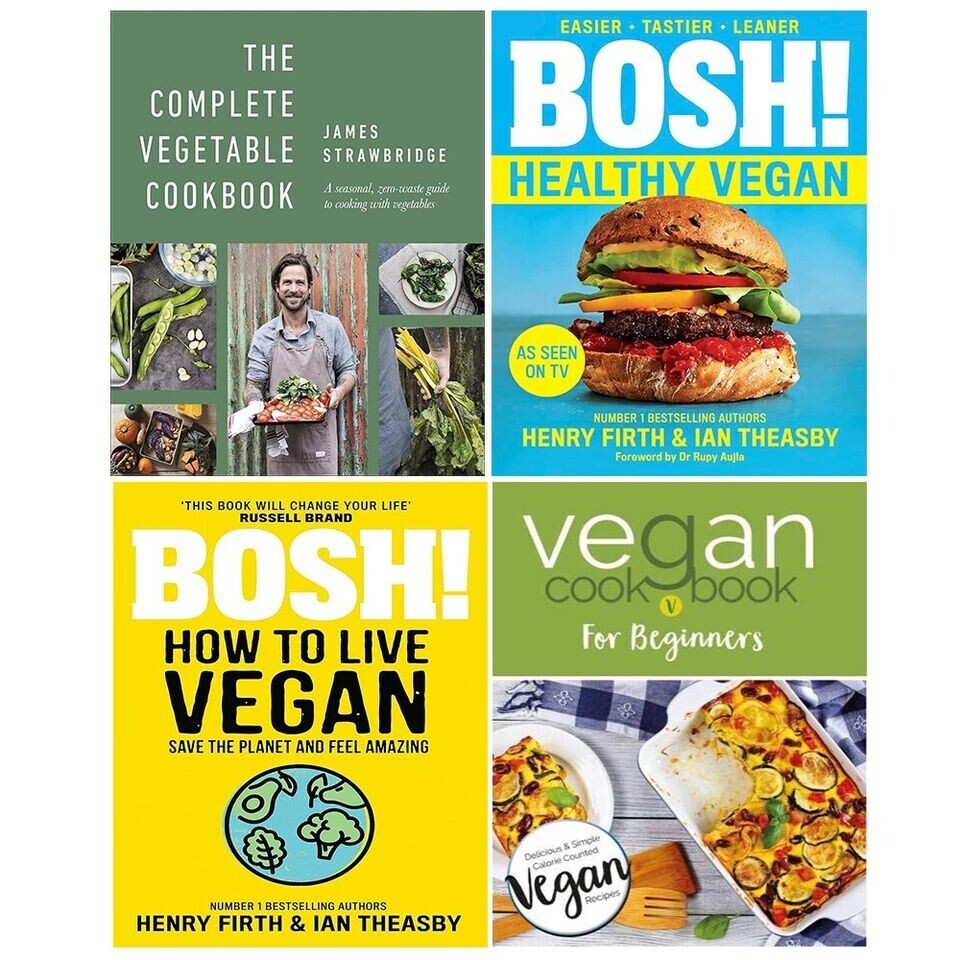 BOSH! Healthy Vegan,How to Live VeganCookbook,Vegetable Cookbook(HB) 4 Books Set