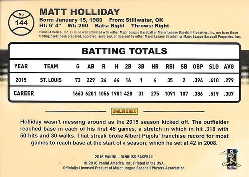 2016 Panini Donruss Baseball Inserts..You Pick!!..Swanson, Nola, Schwarber RC's - Picture 217 of 289