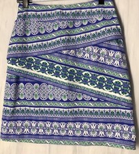 J McLaughlin Women's Blue Nicola Tiered Catalina Straight Pencil Skirt Size XS