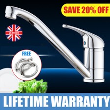 Modern Chrome Kitchen Sink Taps Mono Bloc Single Lever Long Neck Spout Mixer Tap