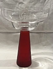 Grand Marnier Margarita Glass Heavy Red Textured Base Advertising 