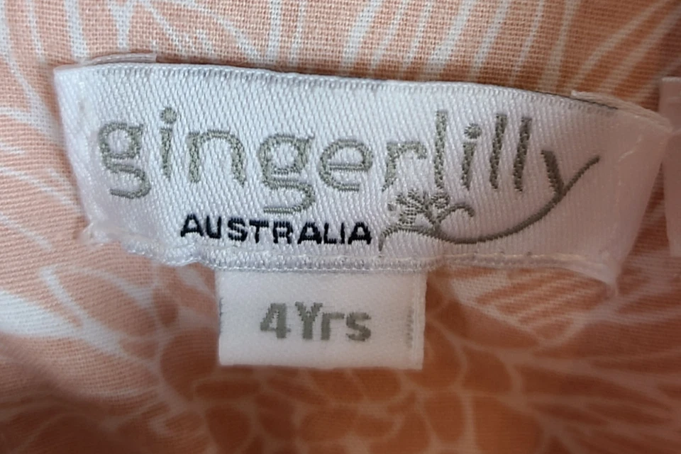 Ginger Lilly Australia Girls Size 4 Yrs Multi Color Dress Floral Polka Dots - Image 3 of 3