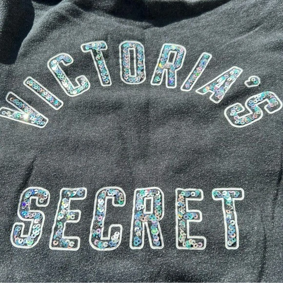 UNDERCOVER Felpa con cappuccio Victoria's Secret Supermodel Essential Bling paillettes zip da collezione Med in ottime condizioni