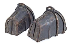 SCARCE ORIGINAL PAIR of 16TH CENTURY CONTINENTAL-SPANISH KNIGHTS ARMOUR STIRRUPS