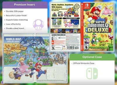 New Super Mario Bros U Deluxe Replacement Case: (Double