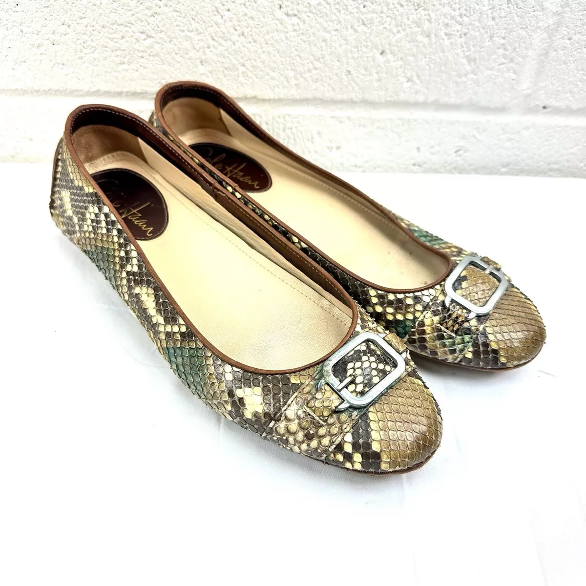 Cole haan snakeskin flats sale
