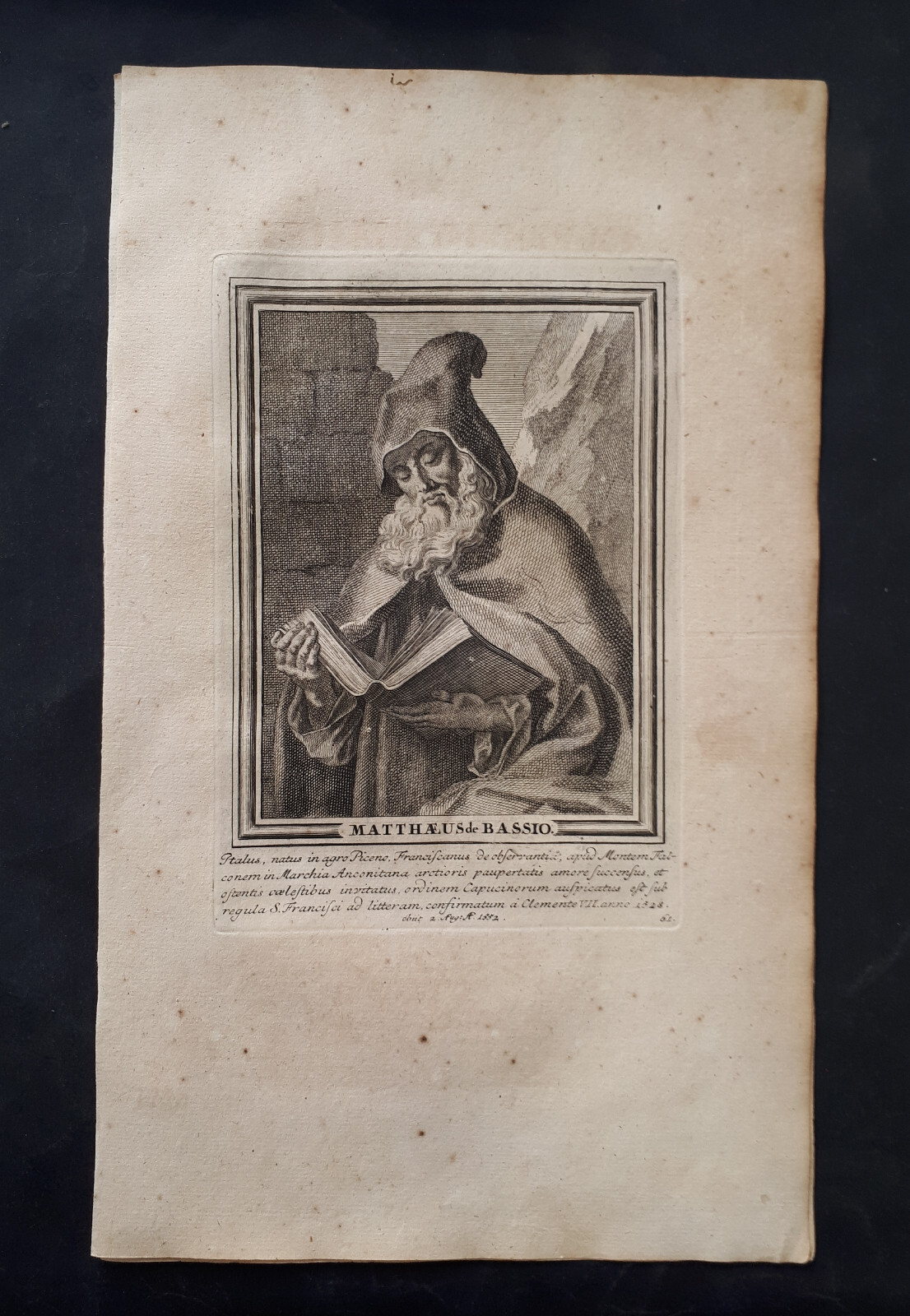 incis. Martyrs and Saints 1725: S. Matthaeus de Bassio - Ascoli Piceno