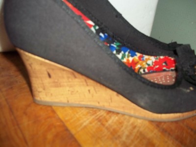 payless black wedge sneaker