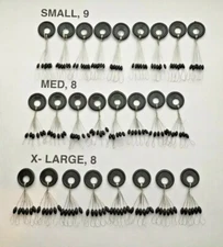150 RUBBER BOBBER STOPS S,M, XL, SLIP FLOAT WORM WEIGHT silicone STOP BOBBERSTOP