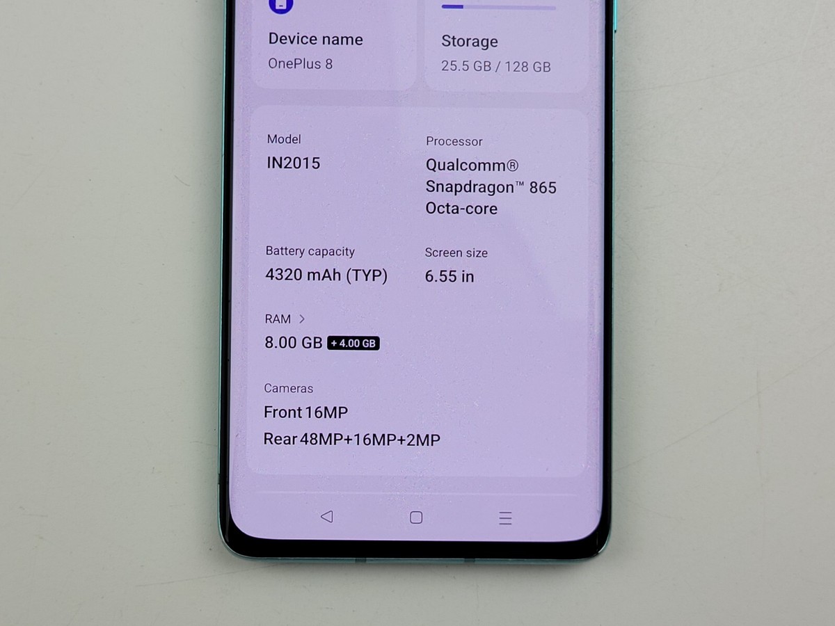 OnePlus 8 (IN2015) 128GB (GSM Unlocked) Dual SIM - POOR CONDITION