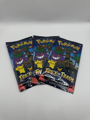 2024 Pokemon Trick Or Trade Booster Pack Halloween 3 Packs & 3 Cards Per  Pack