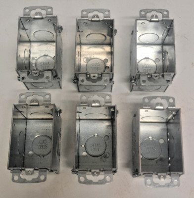 Steel City CW3/4-25 Switch Box Single Gang 3/4'' K.O.s Lot of 6
