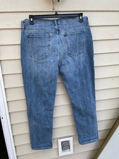 Old Navy Women Jeans Size 14 Blue Boyfriend straight Mid-rise Distressed Denim
