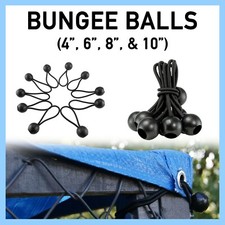 Bungee ball shock cord fasteners- stretchy elastic ties for tarpaulins & shelter