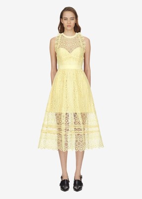 self portrait yellow floral dress