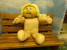 cabbage patch coleco kid girl blond has flaws played with