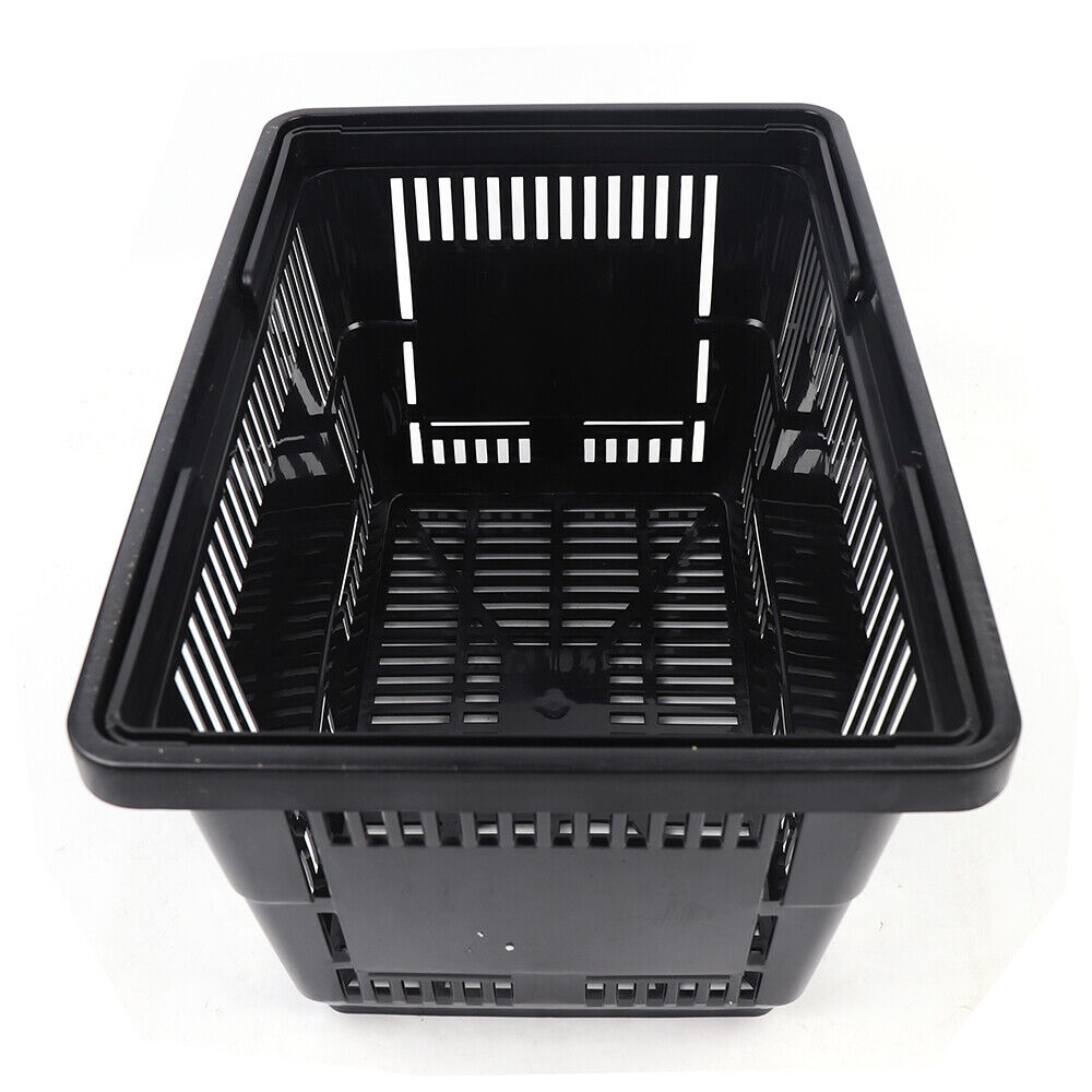 Regency Plastic Handheld Shopping Basket (Black) - 12/Pack