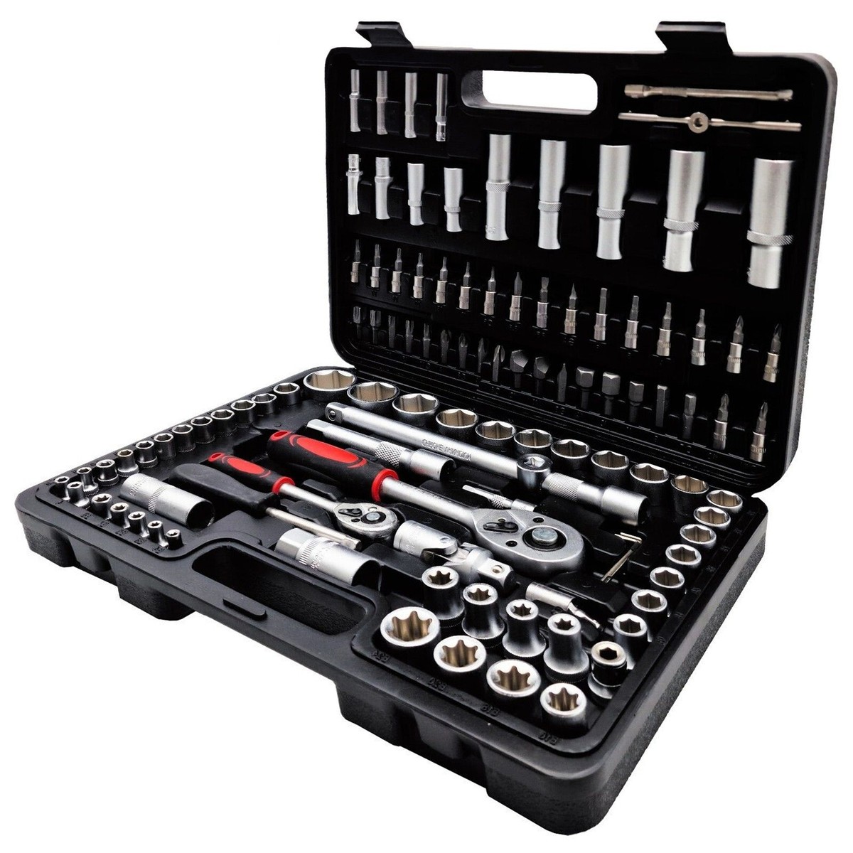 Set Attrezzi Högert Technik 33 Pezzi - Chiavi A Bussola E Cricchetto | Valigetta Portatile Per Meccanica