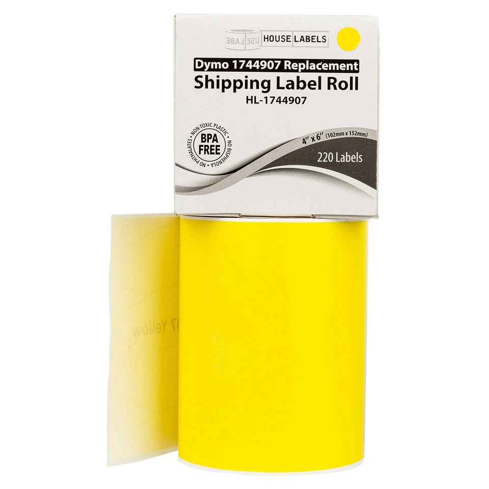 17449079 4XL 11 Rolls 220 YELLOW 4x6 4"x6" Shipping Labels DYMO  LabelWriter LW - Image 2 of 4