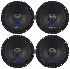 (4) Rockville RXM84 8" 1000w 4 Ohm Mid-Range Drivers Car Speakers, Mid-Bass