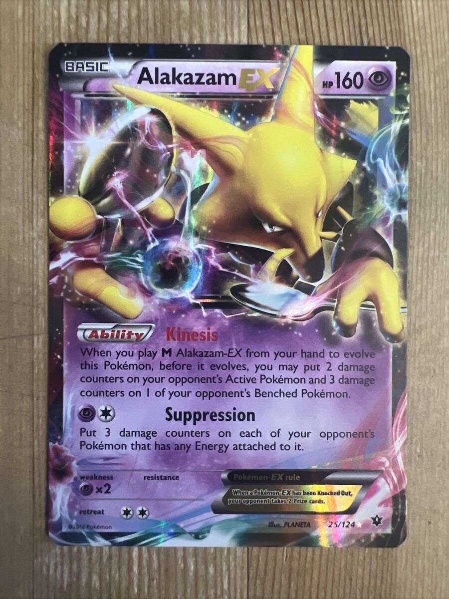  Pokemon - Alakazam-EX (25/124) - XY Fates Collide - Holo : Toys  & Games