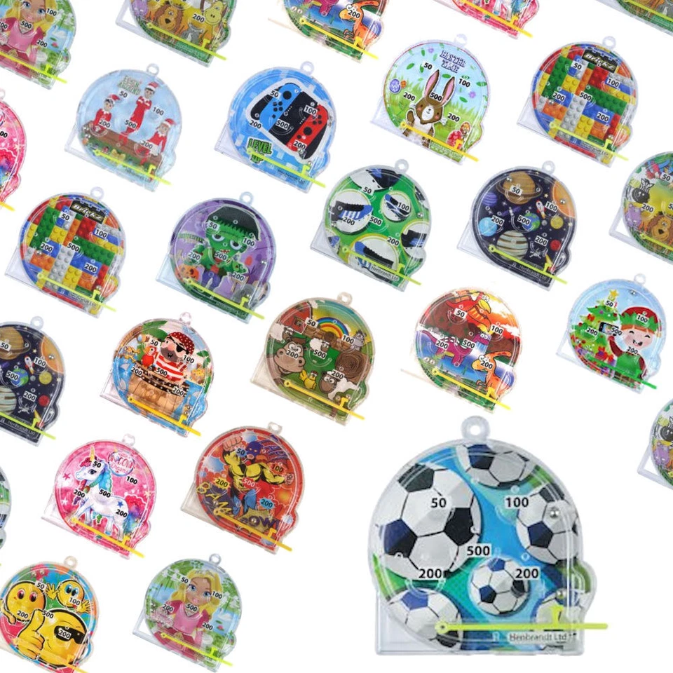 HENBRANDT Mini Juegos de Pinball - Paquete de 6 - Botín de Juguete Piñata/Bolsa de Fiesta Rellenos Niños/Niños