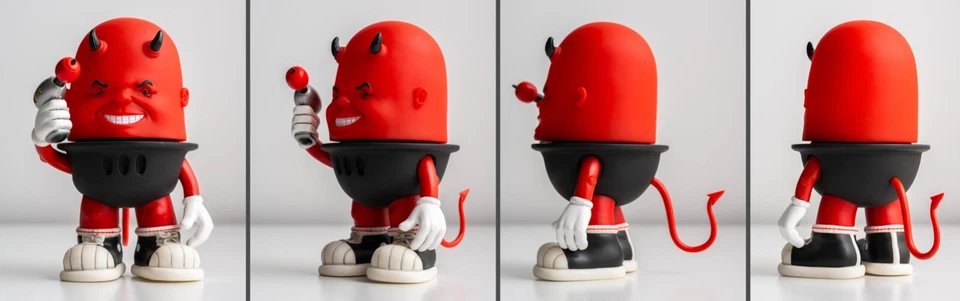 Juego Completo de 9 Luey por Bob Dob & STRANGECO Rojo Verde Gris Nuevo en Caja Edición 100 Foto 3 de 4